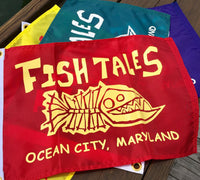FT Large Flag - Fish Tales, Ocean City, MD's best waterfront restaurant and bar.  Coastal Apparel relaxed for the best of beach lovers.