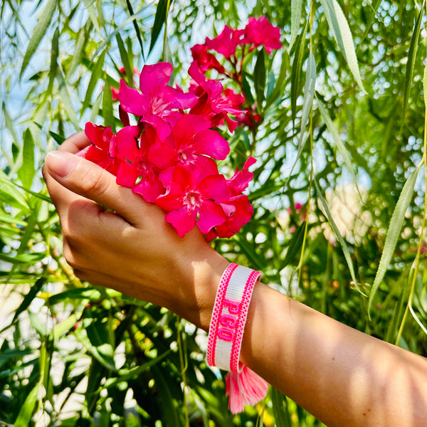 PGO Embroidered Tassel Bracelet