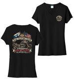 2026 Ladies V-Neck Short Sleeve Tshirt