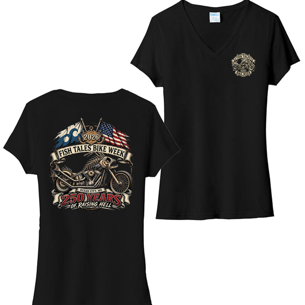 2026 Ladies V-Neck Short Sleeve Tshirt