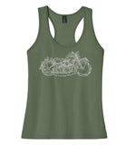 2026 Ladies Flowered Bike Racerback Tank