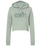 2026 Ladies Flower Bike Week Cropped Hoody Pullover
