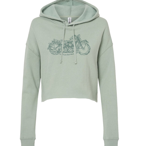 2026 Ladies Flower Bike Week Cropped Hoody Pullover