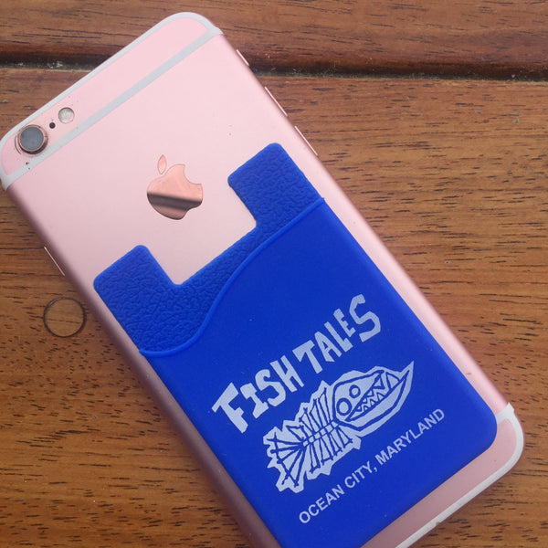 Cell Phone Wallet - Fish Tales, Ocean City, MD's best waterfront restaurant and bar.  Coastal Apparel relaxed for the best of beach lovers.